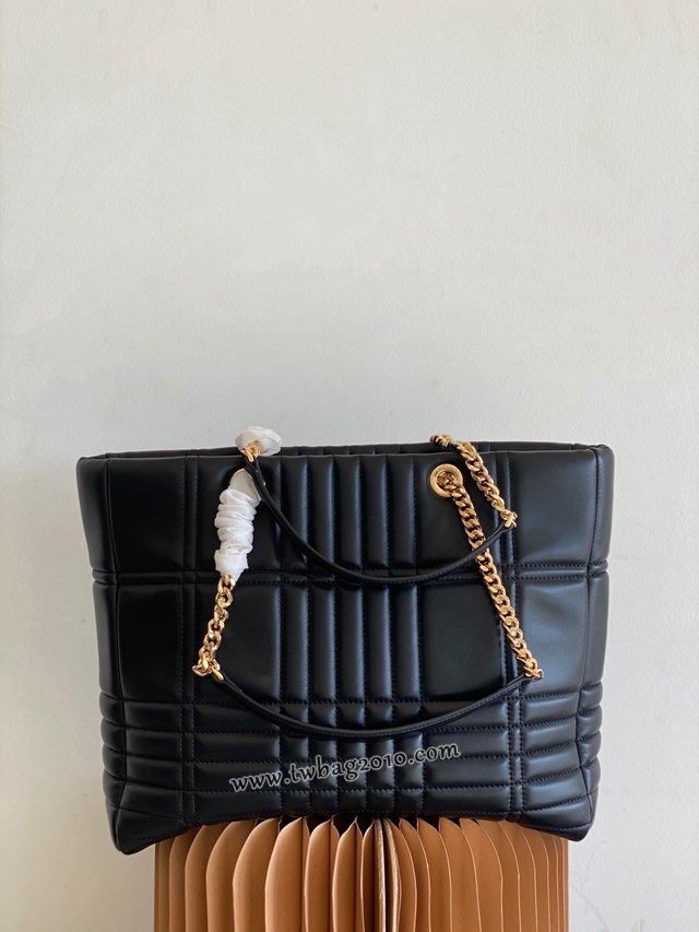 Burberry專門店新款羔羊皮絎縫購物袋 巴寶莉鏈條雙肩帶肩背女包 yxb1384